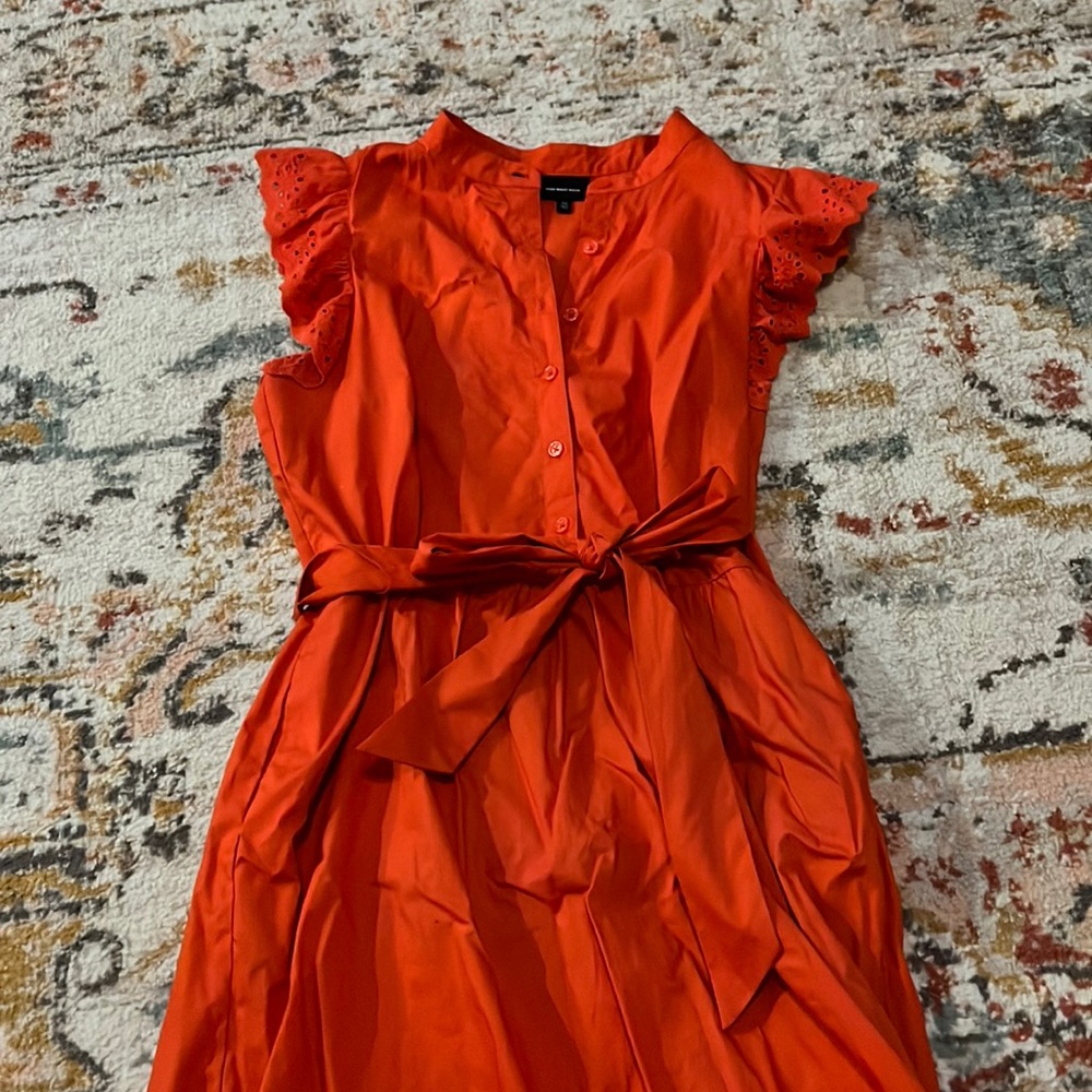 Orange cotton maxi dress